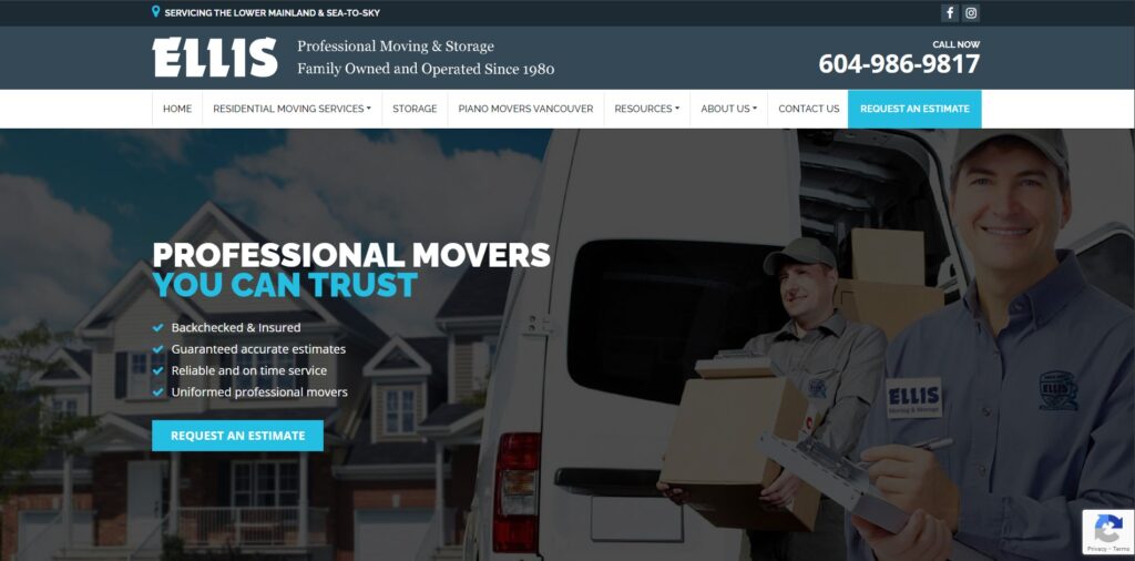ellis moving homepage