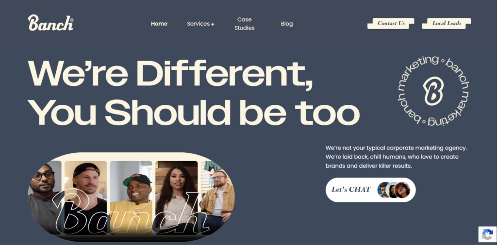 banch marketing homepage