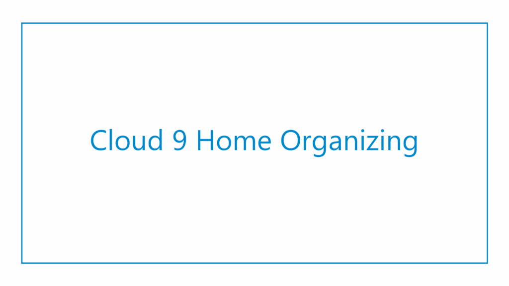 cloud-9-home-organizing-logo